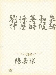 刘德华和朱丽倩什么时候结婚