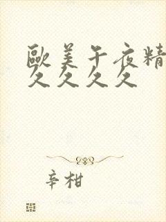 欧美午夜精品久久久久久