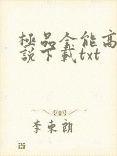 极品全能高手小说下载txt封面