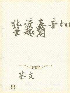 北渡春音txt笔趣阁封面
