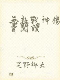 无敌战神杨辰免费阅读