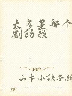 太多是哪个电视剧的歌