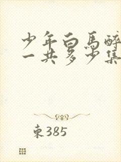 少年白马醉春风一共多少集