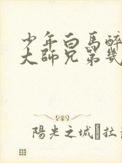 少年白马醉春风大师兄第几集出现的