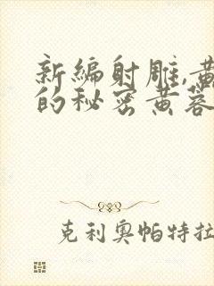 新编射雕,黄蓉的秘密黄蓉封面