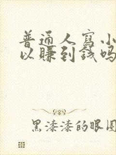 普通人写小说可以赚到钱吗封面