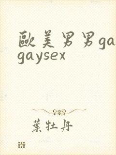 欧美男男gaygaysex