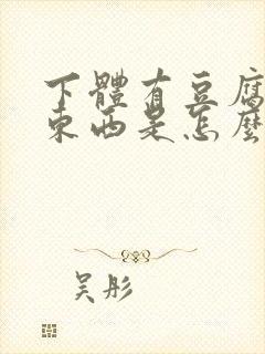 下体有豆腐渣的东西是怎么回事