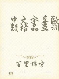 中文字幕欧美另类精品亚洲