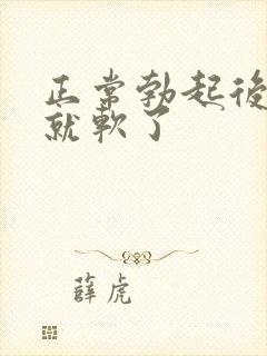 正常勃起后很快就软了封面