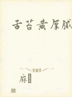 舌苔黄厚腻口苦封面