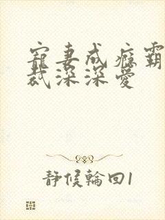 宠妻成瘾霸道总裁深深爱