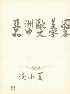 亚洲欧美国产精品中文字幕封面