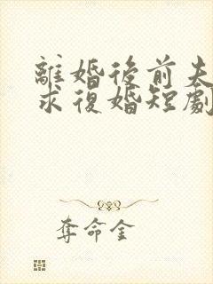 离婚后前夫哭着求复婚短剧演员表封面