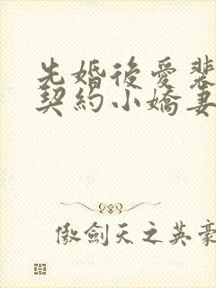 先婚后爱裴少的契约小娇妻短剧全集