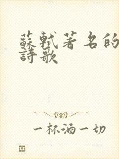 苏轼著名的十首诗歌