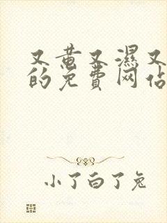 又黄又湿又刺激的免费网站