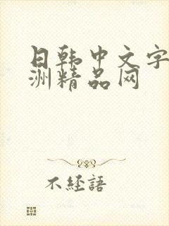日韩中文字幕亚洲精品网