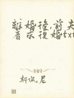 离婚后,前夫哭着求复婚txt封面