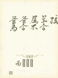 爸爸属羊孩子属马合不合封面