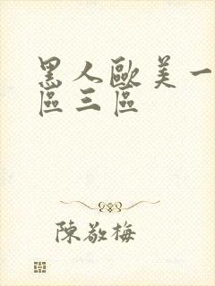 黑人欧美一区二区三区