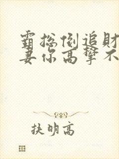 霸总倒追财阀前妻你高攀不起听小说封面