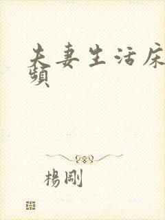 夫妻生活床上视频