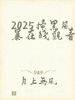 2025扫黑风暴在线观看完整版免费观看