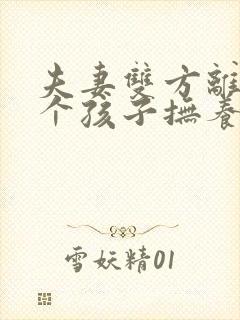 夫妻双方离婚两个孩子抚养权怎么判定