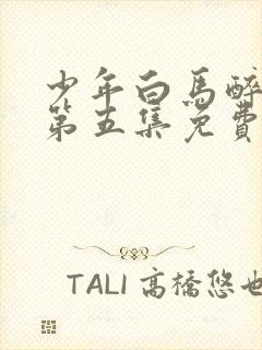 少年白马醉春风第五集免费观看