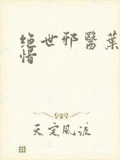 绝世邪医叶凡叶惜封面