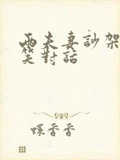 两夫妻吵架的搞笑对话