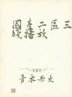 国产二区三区在线播放