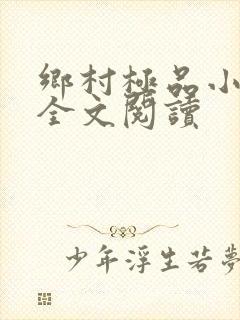 乡村极品小神医全文阅读