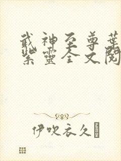 武神至尊叶风叶紫灵全文阅读免费