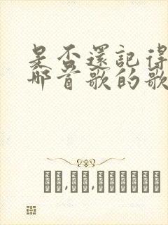 是否还记得我是哪首歌的歌词封面