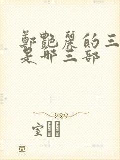 郑艳丽的三部曲是哪三部