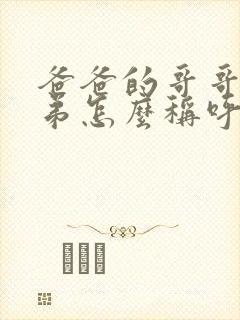 爸爸的哥哥和弟弟怎么称呼