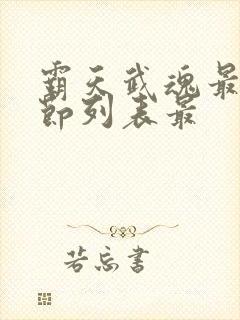 霸天武魂最新章节列表最