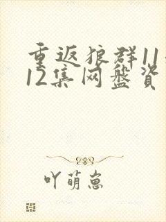 重返狼群11和12集网盘资源