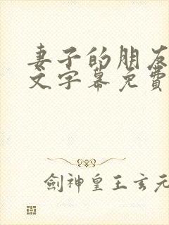 妻子的朋友3中文字幕免费观看封面