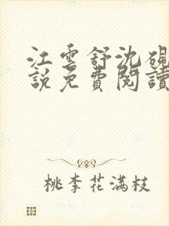 江云舒沈砚舟小说免费阅读最新章节