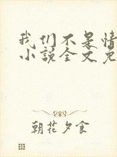 我们不是情敌吗小说全文免费阅读封面