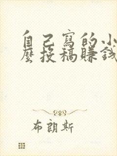 自己写的小说怎么投稿赚钱