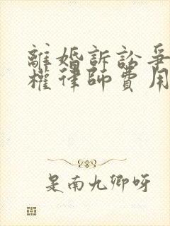 离婚诉讼争抚养权律师费用