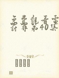 免费观看电视剧罚罪第40集