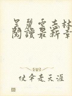 吴丽云志林全文阅读最新章节封面