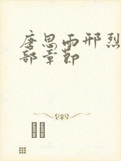 唐思雨邢烈寒全部章节