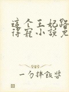 这个王妃路子野得宠小说免费阅读