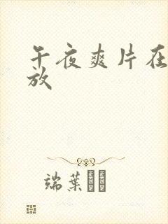 午夜爽片在线播放